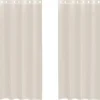 vidaXL Gordijnen van voile met ringen - Crème - 140x225 cm - Stof - 2 Stuks