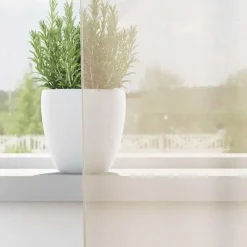 vidaXL Gordijnen van voile met ringen - Crème - 140x225 cm - Stof - 2 Stuks