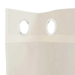 vidaXL Gordijnen van voile met ringen - Crème - 140x225 cm - Stof - 2 Stuks