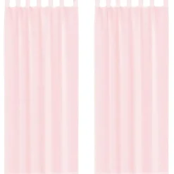 Kant &Amp; Klaar Gordijnen-vidaXL Gordijnen van voile met lussen - Lichtroze - 140x260 cm - Stof - 2 Stuks
