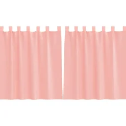 Kant &Amp; Klaar Gordijnen-vidaXL Gordijnen van voile met lussen - Roze - 140x140 cm - Stof - 2 Stuks