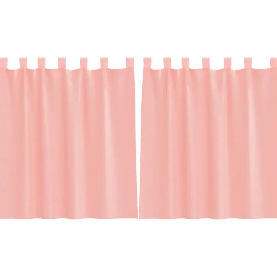 Kant &Amp; Klaar Gordijnen-vidaXL Gordijnen van voile met lussen - Roze - 140x140 cm - Stof - 2 Stuks