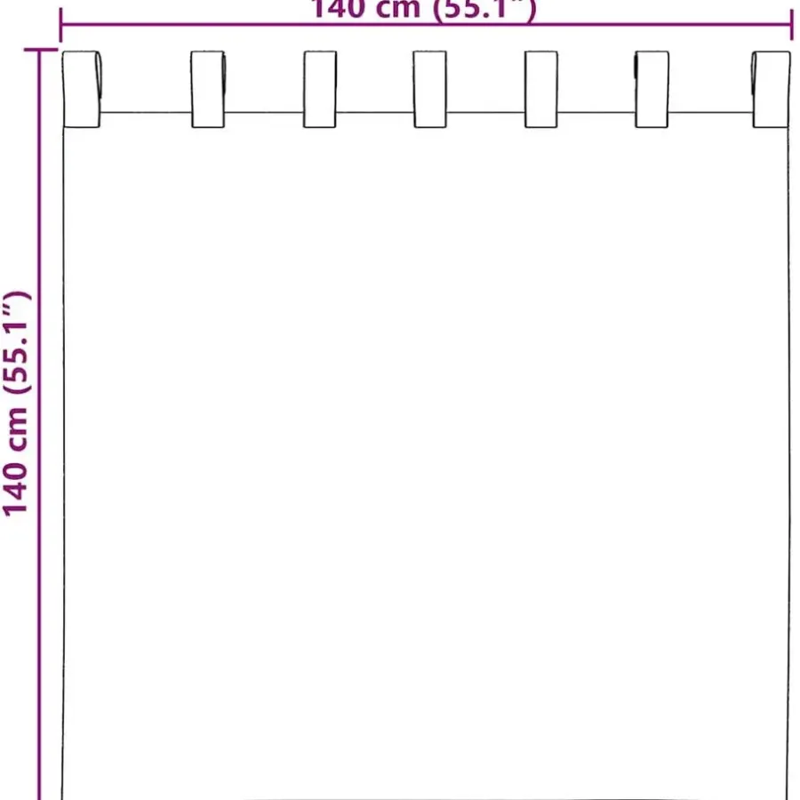 Kant &Amp; Klaar Gordijnen-vidaXL Gordijnen van voile met lussen - Roze - 140x140 cm - Stof - 2 Stuks