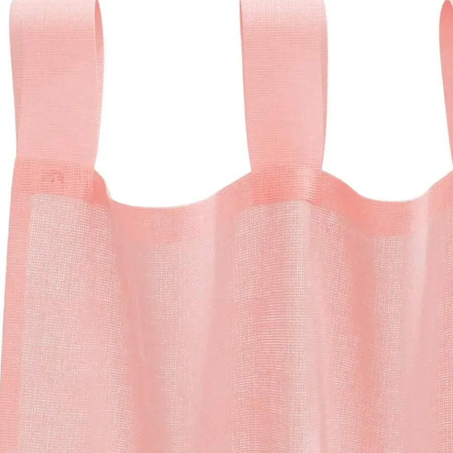 Kant &Amp; Klaar Gordijnen-vidaXL Gordijnen van voile met lussen - Roze - 140x140 cm - Stof - 2 Stuks