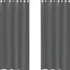 vidaXL Gordijnen van voile met ringen - Donkergrijs - 140x225 cm - Stof - 2 St.