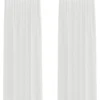 Gordijnen|Kant &Amp; Klaar Gordijnen-vidaXL Gordijnen van voile met roedezakken - Wit - 140x225 cm - Stof - 2 Stuks