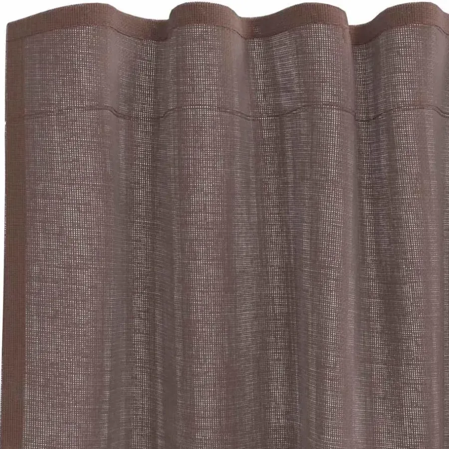 Kant &Amp; Klaar Gordijnen-vidaXL Gordijnen van voile met roedezakken - Bruin - 140x260 cm - Stof - 2 Stuks