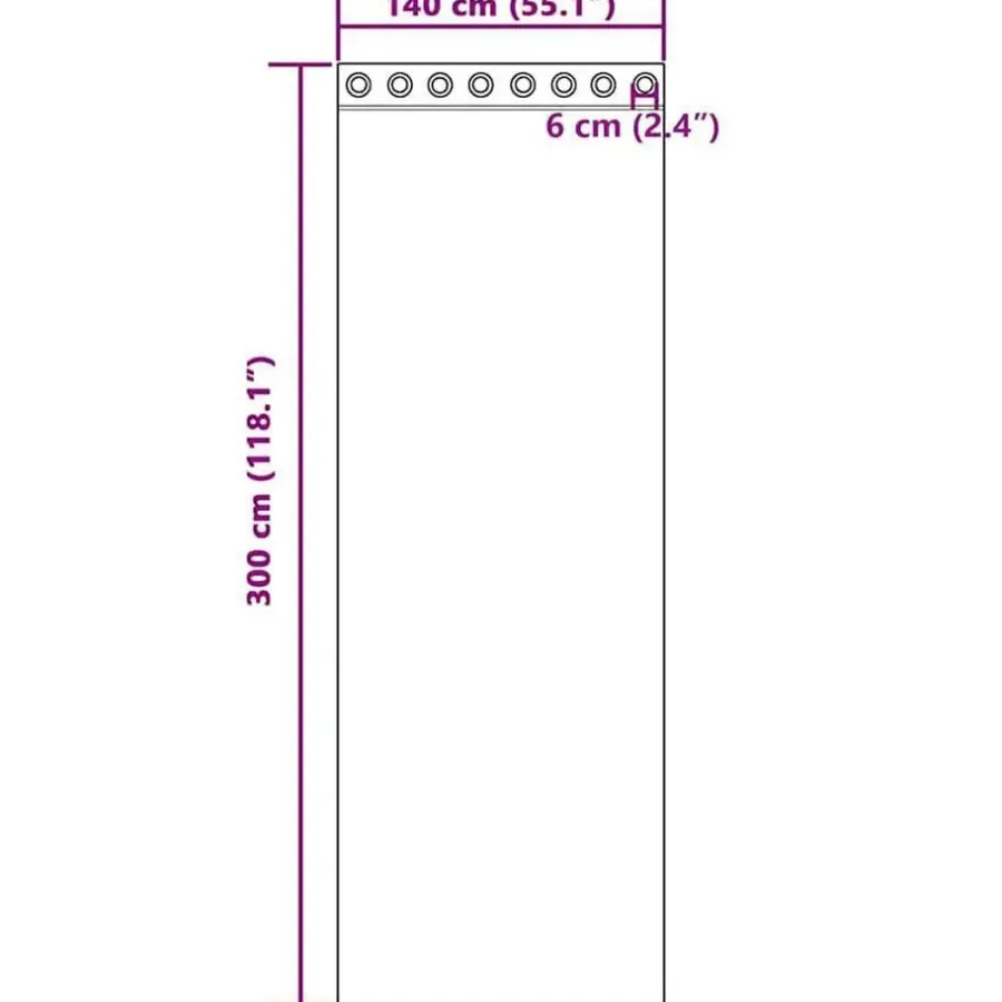 Kant &Amp; Klaar Gordijnen-vidaXL Gordijnen van voile met ringen - Zwart - 140x300 cm - Stof - 2 Stuks