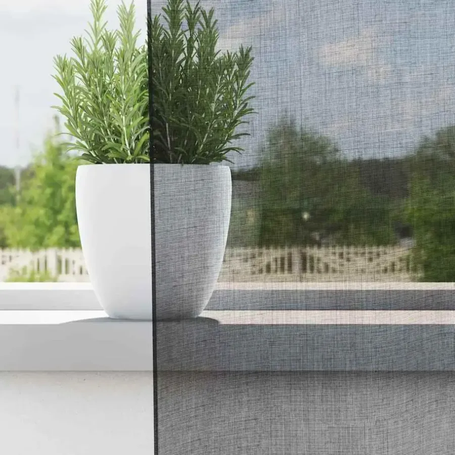 Kant &Amp; Klaar Gordijnen-vidaXL Gordijnen van voile met ringen - Zwart - 140x300 cm - Stof - 2 Stuks
