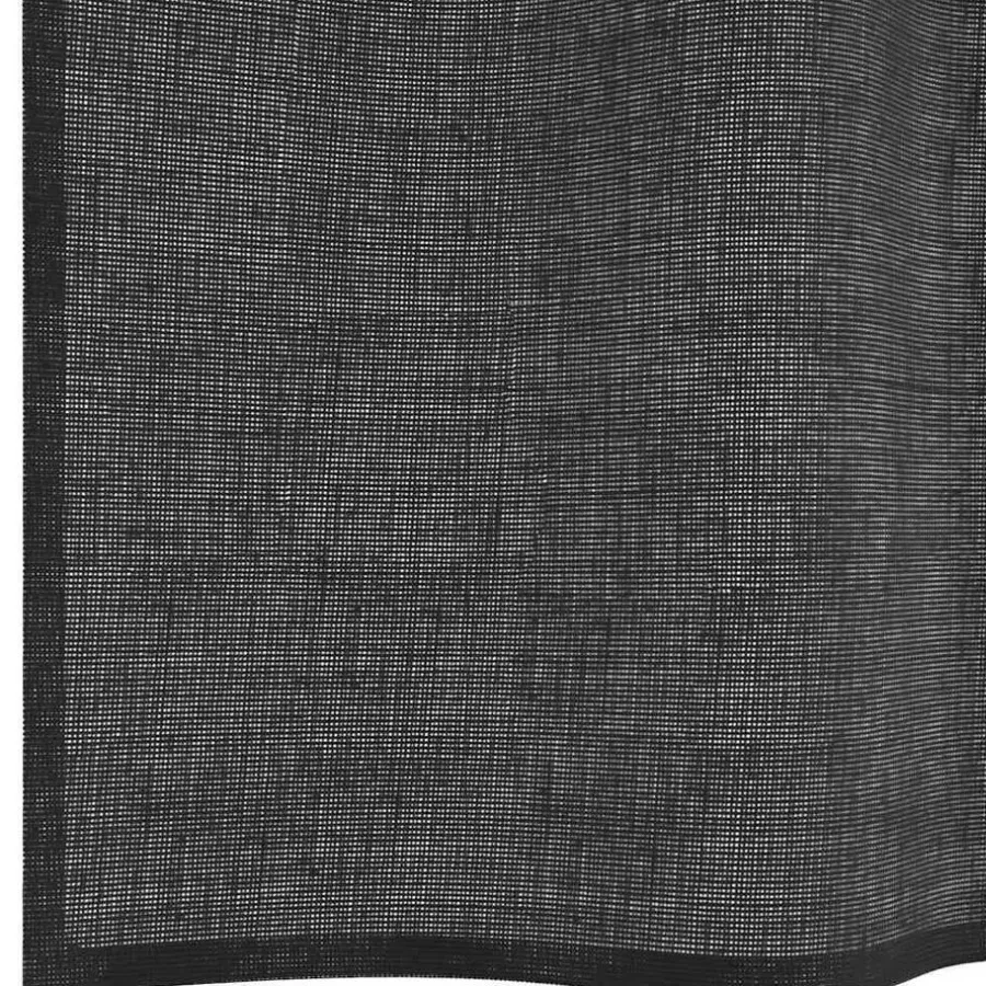 Kant &Amp; Klaar Gordijnen-vidaXL Gordijnen van voile met ringen - Zwart - 140x300 cm - Stof - 2 Stuks