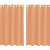 Kant &Amp; Klaar Gordijnen-vidaXL Gordijnen van voile met ringen - Terracotta - 140x175 cm - Stof - 2 Stuks
