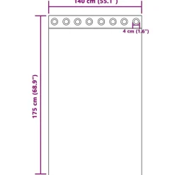 Kant &Amp; Klaar Gordijnen-vidaXL Gordijnen van voile met ringen - Terracotta - 140x175 cm - Stof - 2 Stuks