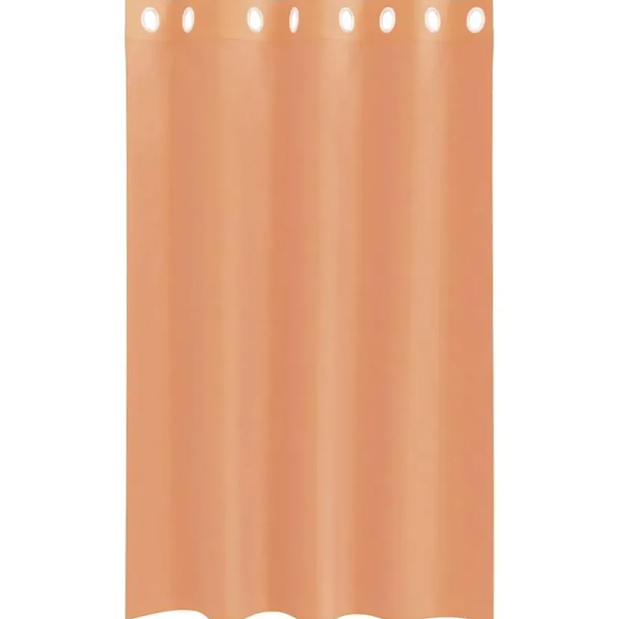 Kant &Amp; Klaar Gordijnen-vidaXL Gordijnen van voile met ringen - Terracotta - 140x175 cm - Stof - 2 Stuks