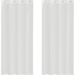 vidaXL Gordijnen van voile met ringen - Wit - 140x245 cm - Stof - 2 Stuks