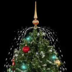 vidaXL Kerstboom sneeuwend met paraplubasis 190 cm groen