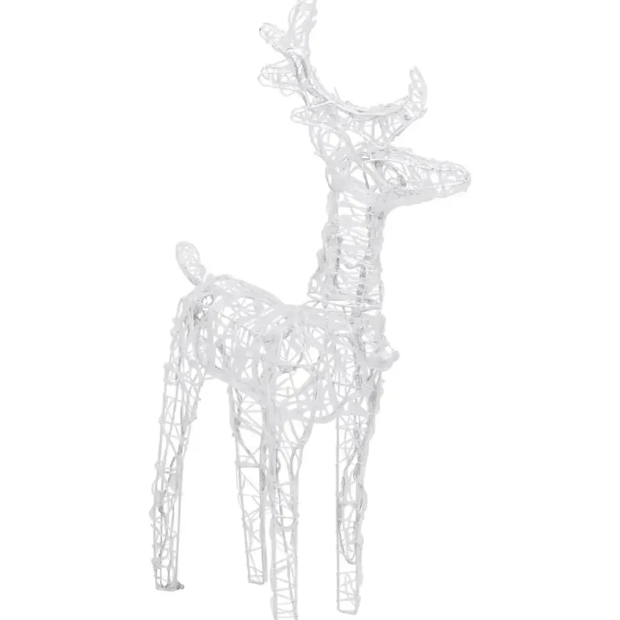Kerstverlichting-vidaXL Kerstdecoratie rendieren en slee 280x28x55 cm acryl