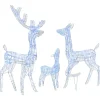 Kerstverlichting-vidaXL Kerstversiering rendierfamilie 300 LED's blauw acryl