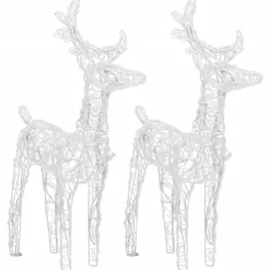 vidaXL Kerstversiering rendieren en slee 320 LED's acryl