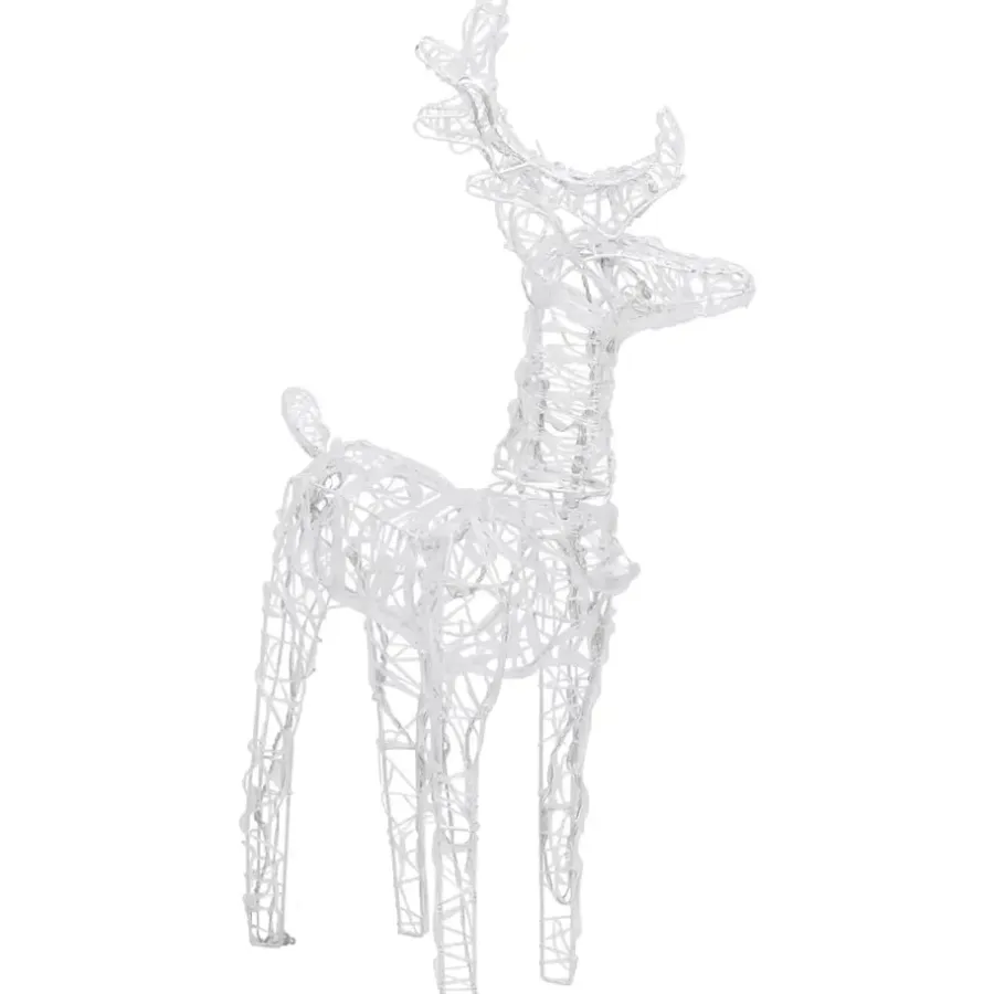 vidaXL Kerstversiering rendieren en slee 320 LED's acryl
