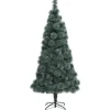 vidaXL Kunstkerstboom met standaard 210 cm PET groen