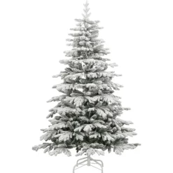 vidaXL Kunstkerstboom met scharnieren en sneeuw 180 cm