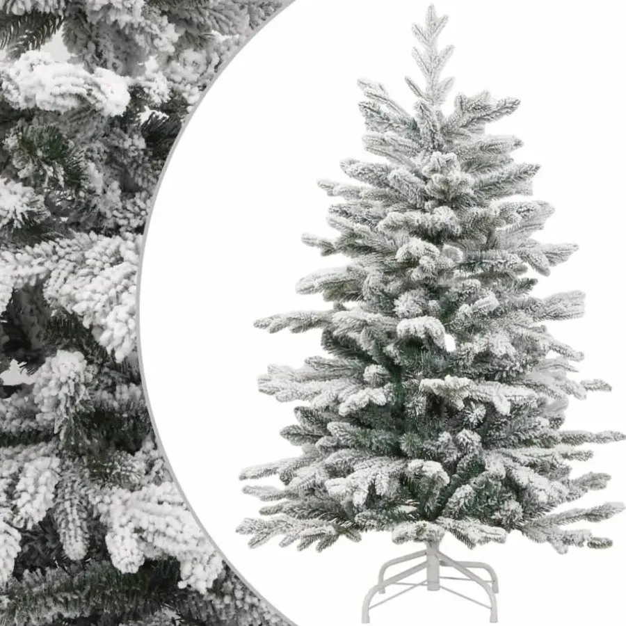 vidaXL Kunstkerstboom met scharnieren en sneeuw 180 cm