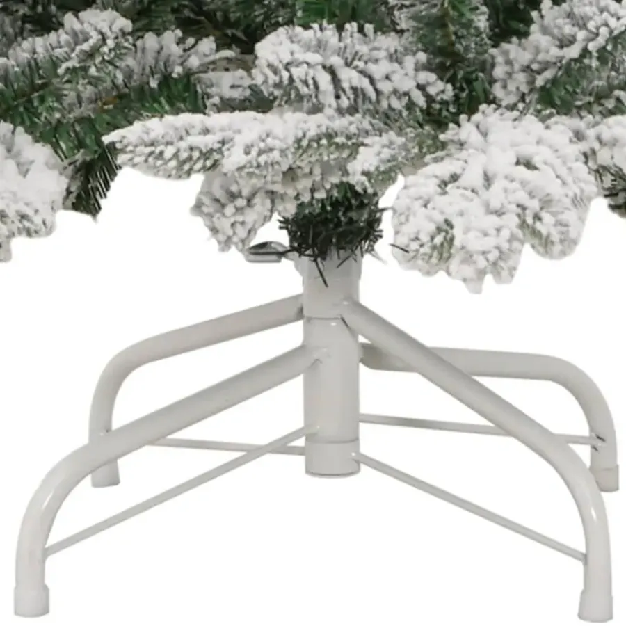 vidaXL Kunstkerstboom met scharnieren en sneeuw 180 cm