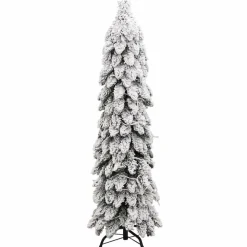 Kerstbomen-vidaXL Kunstkerstboom met verlichting en sneeuw 80 LED's 150 cm
