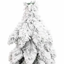 Kerstbomen-vidaXL Kunstkerstboom met verlichting en sneeuw 80 LED's 150 cm