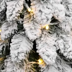 Kerstbomen-vidaXL Kunstkerstboom met verlichting en sneeuw 80 LED's 150 cm