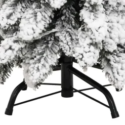 Kerstbomen-vidaXL Kunstkerstboom met verlichting en sneeuw 80 LED's 150 cm