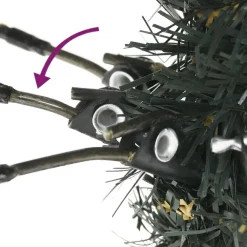 Kerstbomen-vidaXL Kunstkerstboom met standaard 180 cm PVC groen
