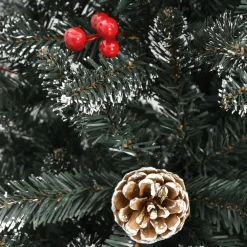 Kerstbomen-vidaXL Kunstkerstboom met standaard 180 cm PVC groen