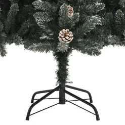 Kerstbomen-vidaXL Kunstkerstboom met standaard 180 cm PVC groen