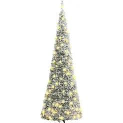 vidaXL Kunstkerstboom pop-up met sneeuw 150 LED's 180 cm