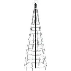 Kerstverlichting-vidaXL LED-kerstboom met spikes 570 LEDs koud wit 300 cm