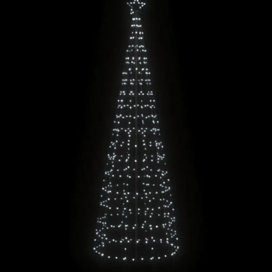Kerstverlichting-vidaXL LED-kerstboom met spikes 570 LEDs koud wit 300 cm