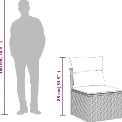 Loungebanken-vidaXL Loungebank 2 zits met crème kussens en salontafel - Zwart 110x62x69 cm