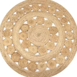 Jute Vloerkleden|Ronde Vloerkleden-vidaXL Rond Tapijt – Beige Jute – Ø120 cm – Natuurlijk Vloerkleed