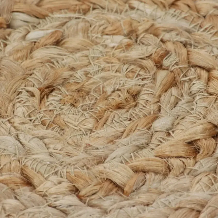 vidaXL Rond Tapijt – Beige Jute – Ø150 cm – Handgeweven Look