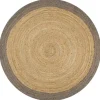 vidaXL Rond Tapijt – Grijs Jute – Ø150 cm – Duurzaam & Natuurlijk