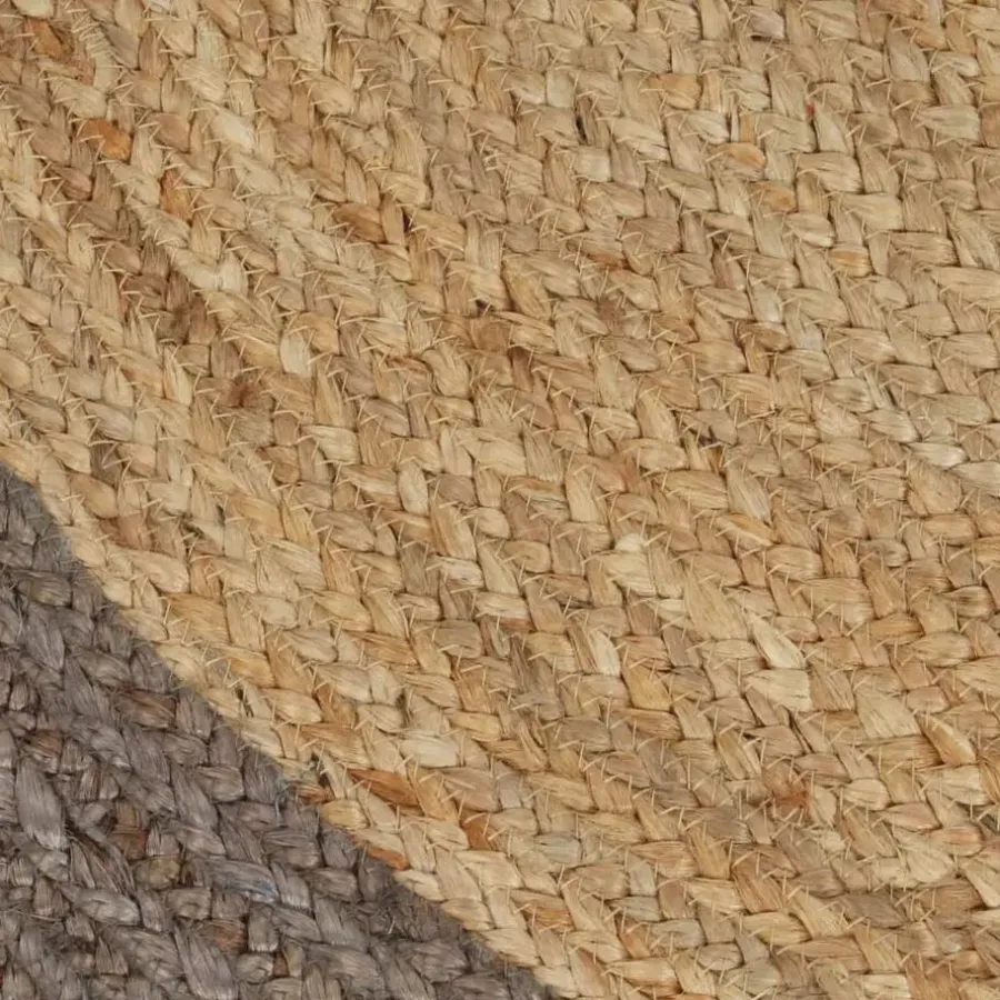 vidaXL Rond Tapijt – Grijs Jute – Ø150 cm – Duurzaam & Natuurlijk