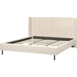 Beliani VILETTE - Tweepersoonsbed - Beige - 180 x 200 cm - Bouclé