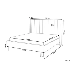 Twijfelaars-Beliani VILETTE - Tweepersoonsbed - Beige - 140 x 200 cm - Bouclé