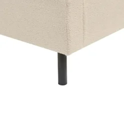 Twijfelaars-Beliani VILETTE - Tweepersoonsbed - Beige - 140 x 200 cm - Bouclé