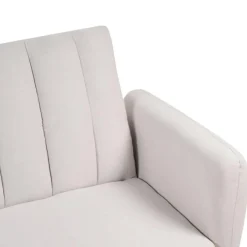 Beliani VIMMERBY - Slaapbank - Beige - Polyester