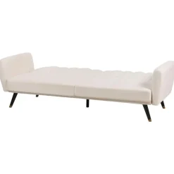 Beliani VIMMERBY - Slaapbank - Lichtbeige - Polyester