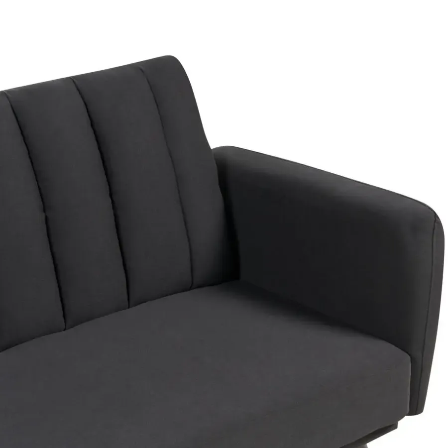 Beliani VIMMERBY - Slaapbank - Zwart - Polyester