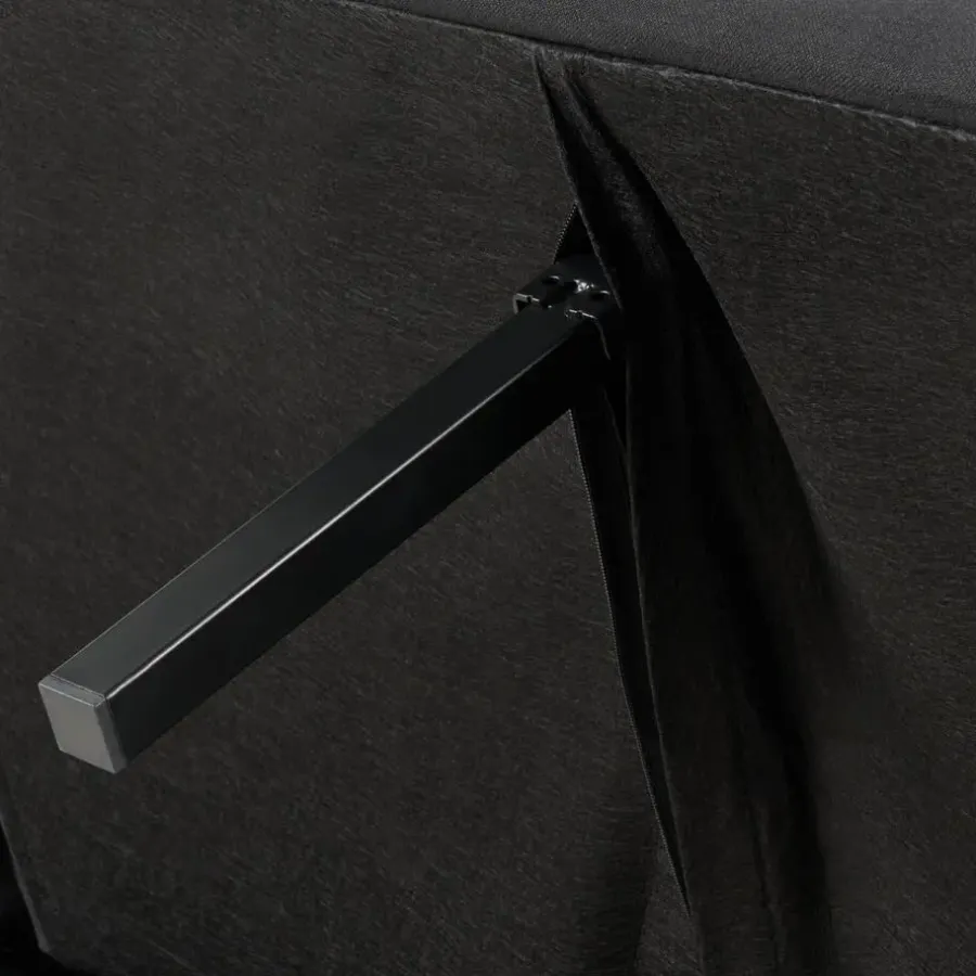 Beliani VIMMERBY - Slaapbank - Zwart - Polyester