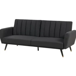 Beliani VIMMERBY - Slaapbank - Zwart - Polyester